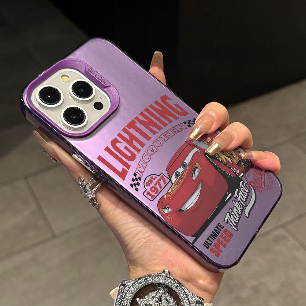 

Cartoon Cars M-McQueens Phone Case for Samsung Galaxy S26 S25 Edge S24 S23 S22 S21 FE S20 Ultra Plus 5G Colorful Silver Cover Galaxy S22 Ultra 5G