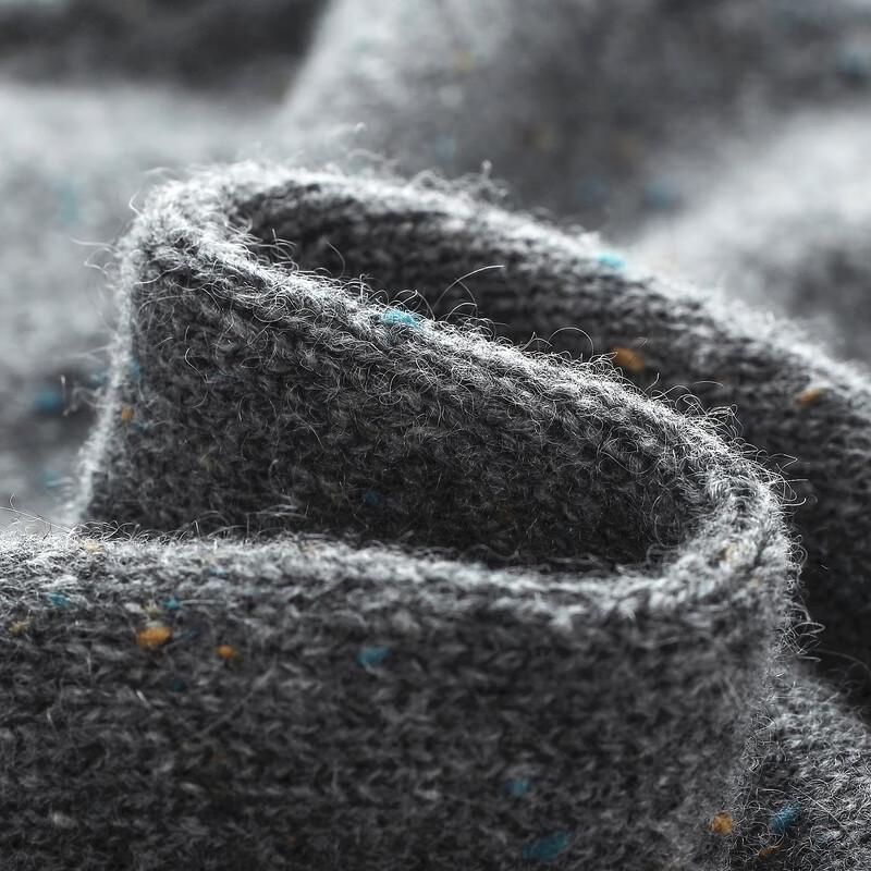 Men's Thickened 100% Cashmere Cable Knit Round Neck Sweater