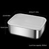 Stainless Steel Food Container with Lid Large Capacity Lunch Storage Box Meal Preparation Case Crisper for Daily Use