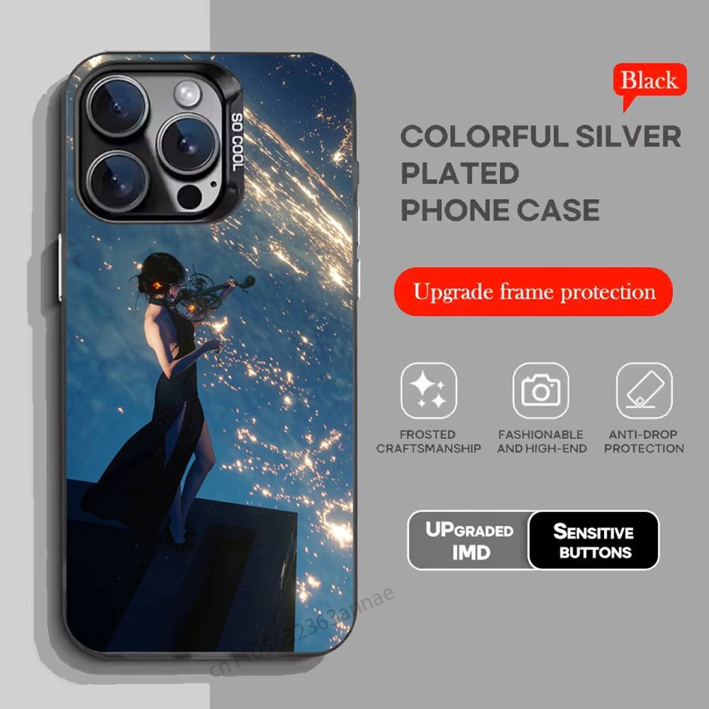 Character Design Anime Phone Case For iPhone 17,16,15,14,13,12,11,Pro,Max,Plus,Mini,X,XS,XR,8,S,SE Soft Black Case