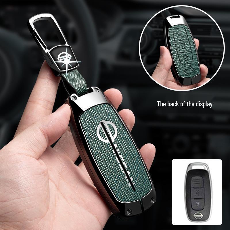 Metal Keychain Cover for Nissan Qashqai, X-Trail, Tiida, Kicks, Murano, Sylphy, Terra