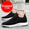 Fashion Summer Breathable Mesh Elevator Shoes for Men 7cm Invisible Height Increase Outdoor Black Sneakers Casual Soft Lightweight Shoes