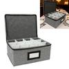 Portable Wine Glass Storage Solution With Adjustable Dividers Protects Crystals From Dust Damage Breakage
