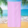 Gestreiftes Strandtuch Schwarz-Weiß Minimalistische Kunst Handtuch für Alle Altersgruppen Großartig für Pooltage und Familienausflüge