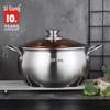 Sigang 24CM Stainless Steel Soup Pot with Glass Lid