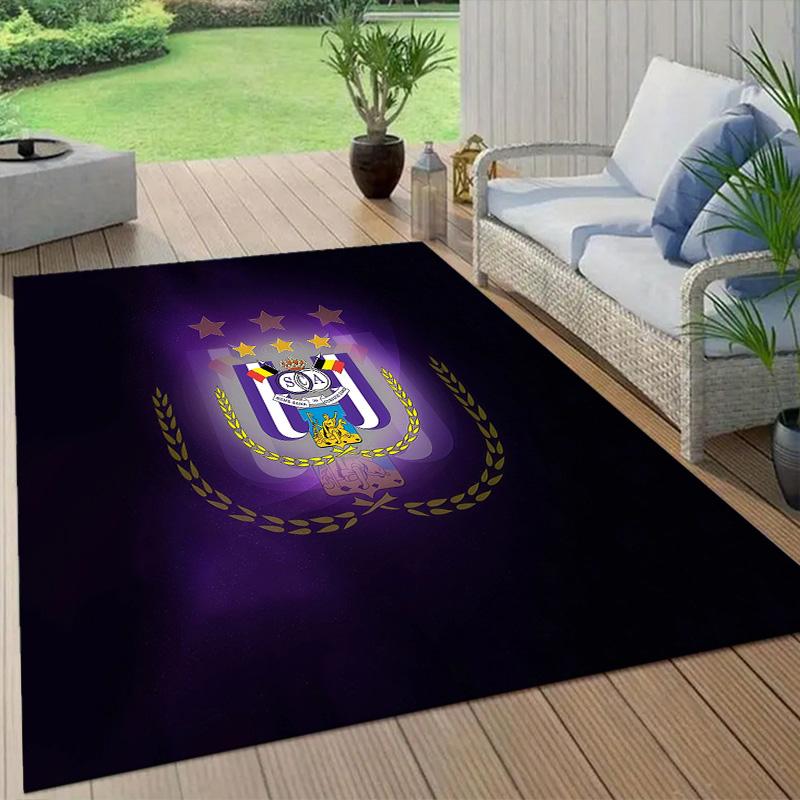 RSC Anderlecht Flannel Pattern Square Carpet,Area Rug,Carpet Rug for Living Room Bedroom Sofa Playroom Decor,Non-slip Floor Mat