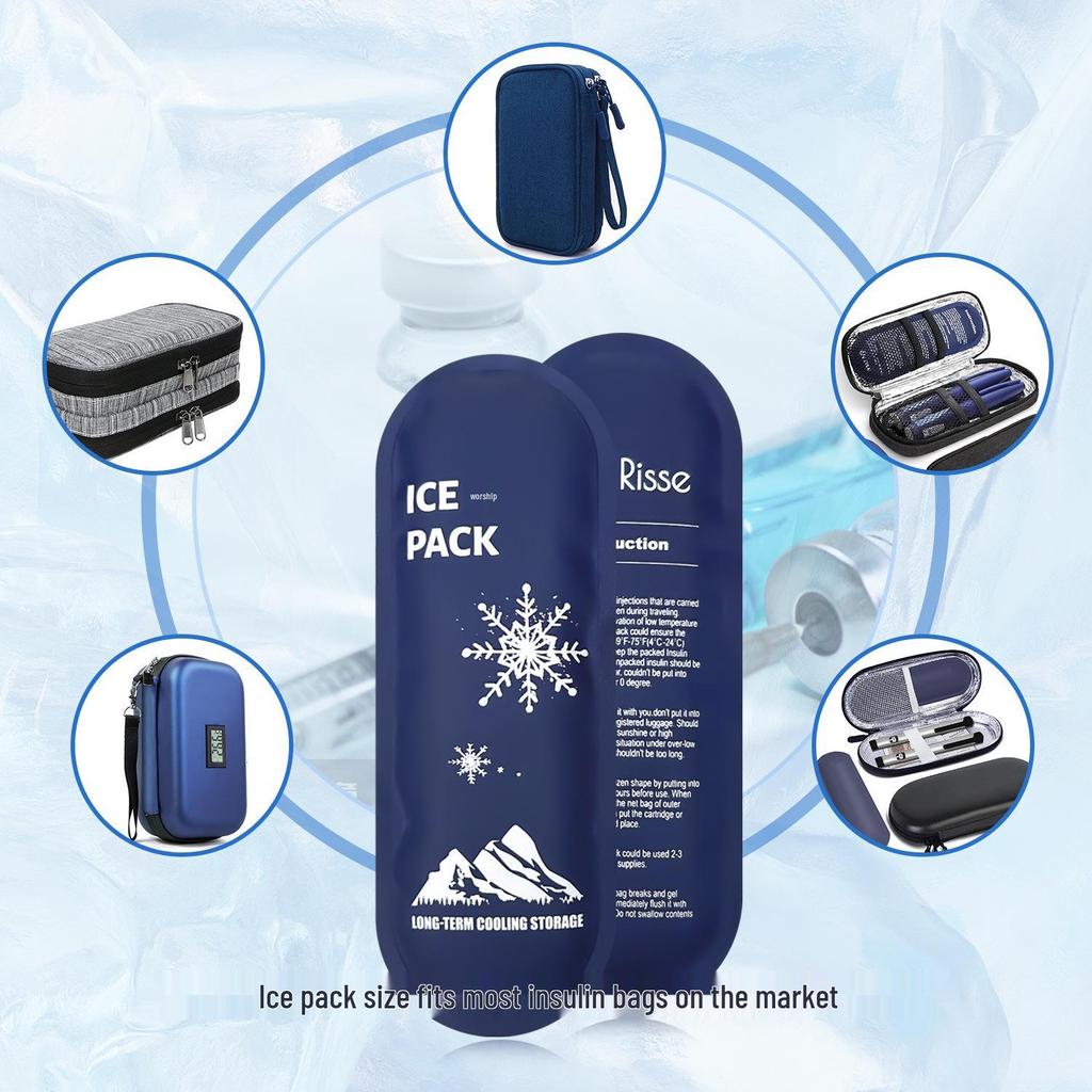 Insulin Cooling Bag with Special Ice Pack for Medication Insulation