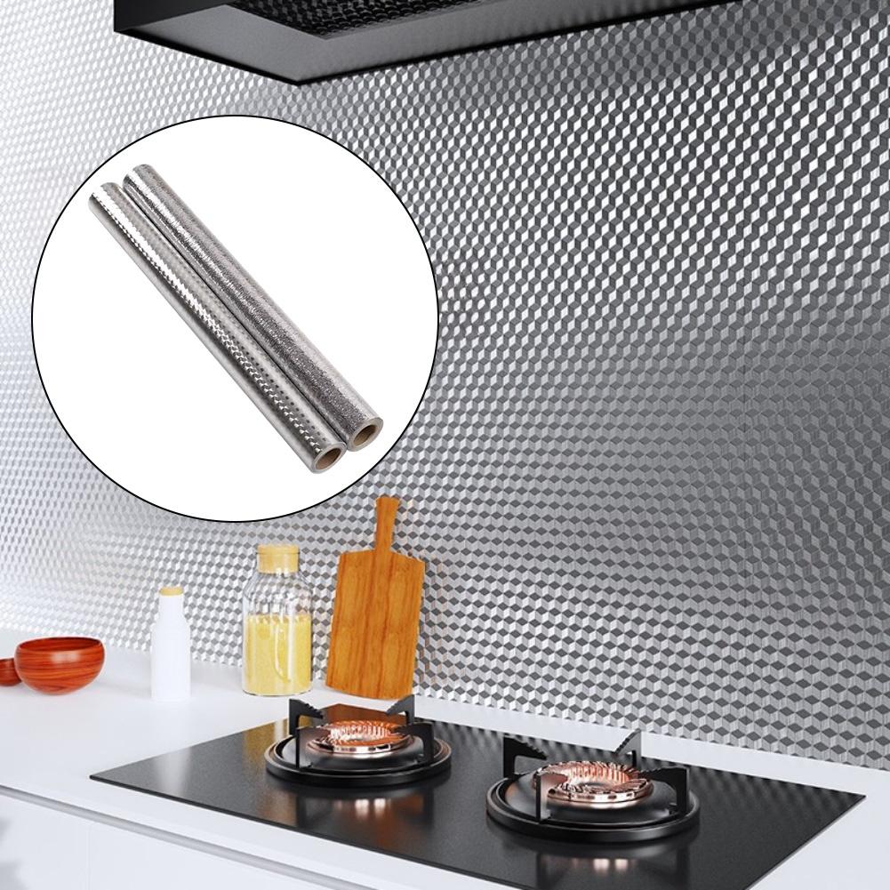 Water Resistant Self Foil Film for Kitchen Use Protects Walls Countertops Dishwashers from Oil and Moisture Damage