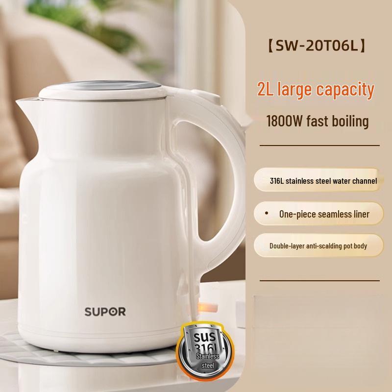 

Supor 316L Stainless Steel Electric Kettle, Large Capacity & Fast Boiling for Home Use, Fully Automatic