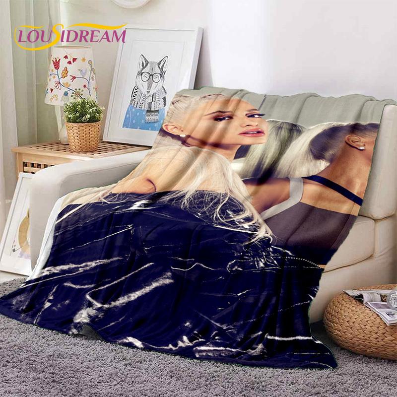 3D Ariana Grande Cat Ari Singer Soft Blankets,Keep Warm Throw Blanket Comfortable Blanket for Picnic Beds Sofa Home Bedroom Gift