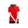 Adidas Solid Color Round Neck Short Sleeve T-Shirt Women Tops Red FM4881