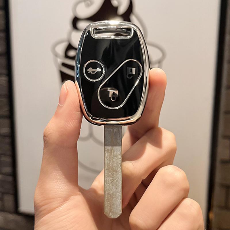 TPU Car Remote Key Case Cover Shell For Honda Accord Civic CRV CR-V Pilot Insight Ridgeline 2 3 Button Protector Holder Fob Bag