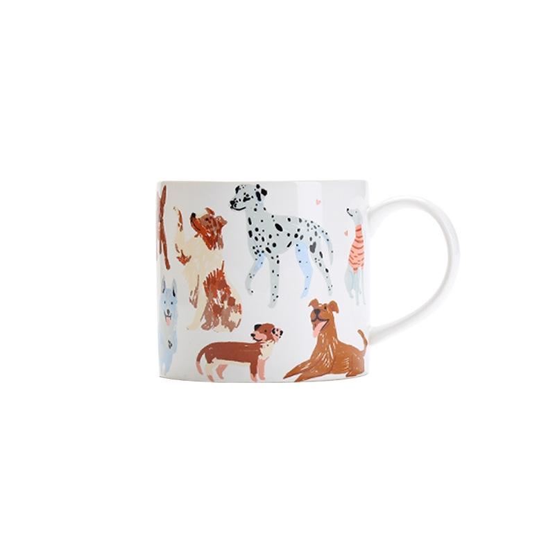 

Cute Dogs Ceramics Mugs Coffee Mug Milk Tea Office Cups Drinkware the Best Birthday Gift 301-400ml белый