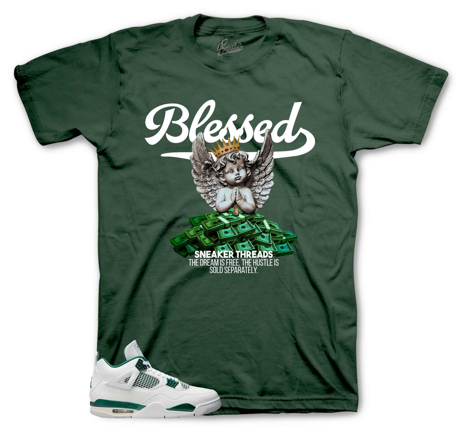 Sneaker Tees To Match Retro 4 Oxidized - Blessed Angel Shirt L