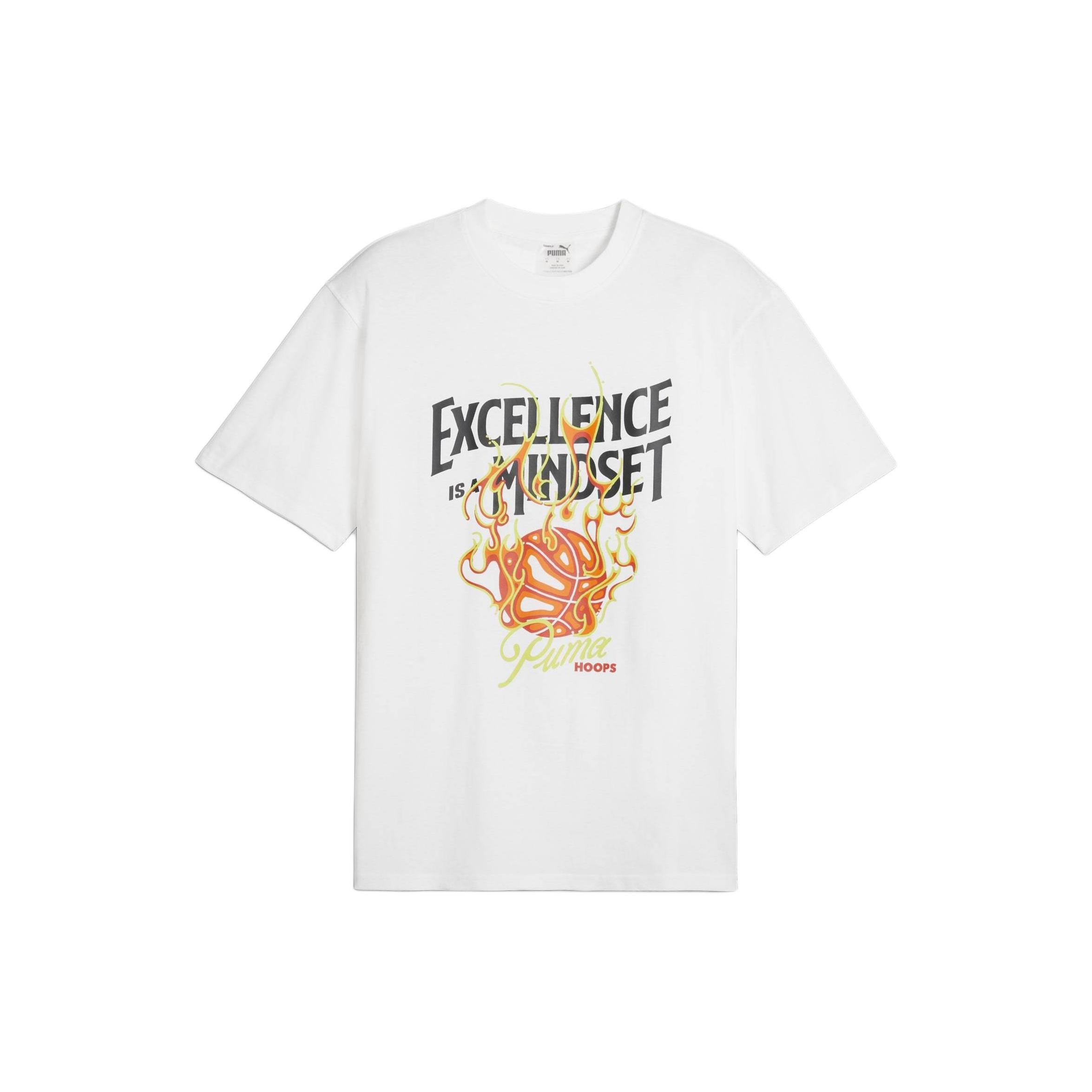 PUMA Hoops Excellence Basketball T-shirt White Men s 624754-01 XL