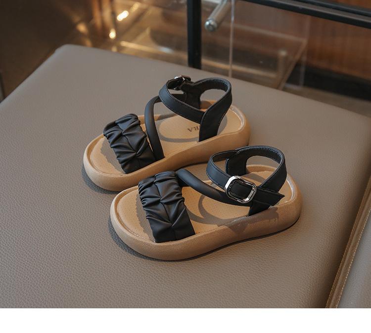 

Girls Summer Non Slip Sandals Cute Princess Beach Shoes Children Outdoor Fashion Sandals size 37 чорний