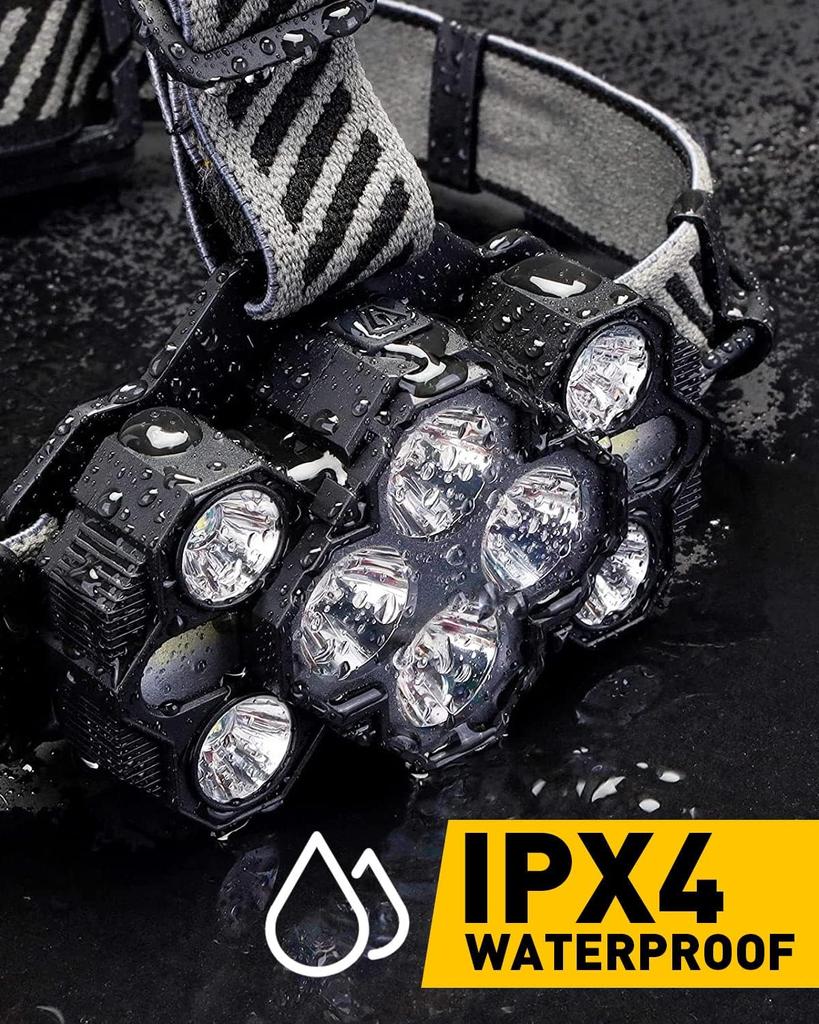 Rechargeable 10 LED Headlamp Flashlight with White Red Lights Head Lamp Light Outdoor Camping Cycling Running Fishing Headlight