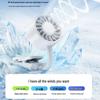 USB Digital Display Portable Mini Silent Clip Fan for Eyelash and Nail Makeup with Soft Tube