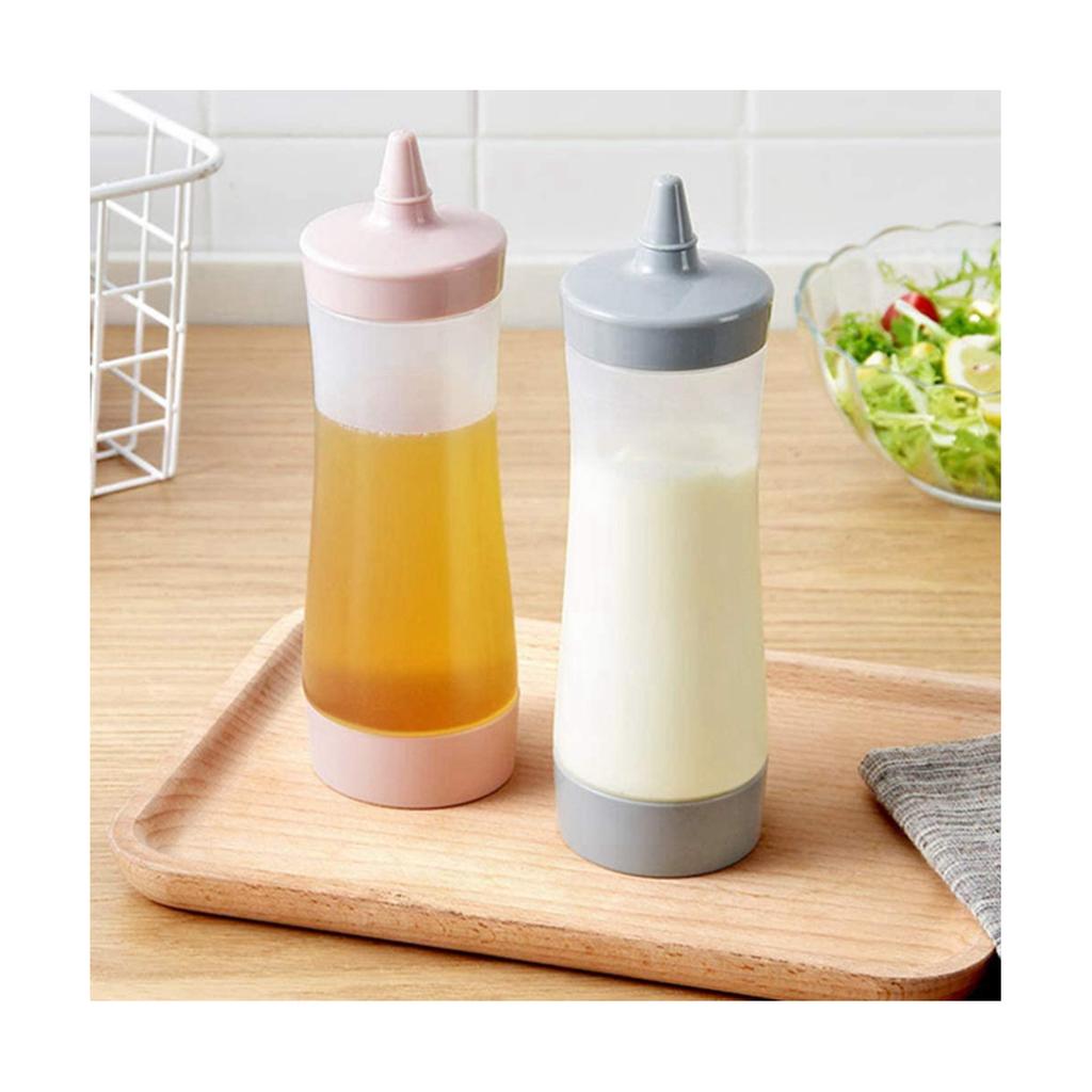 6 sztuk butelek na sosy do wyciskania Ketchup Butelka Pojemniki na musztardę do kuchni Sosy, Beżowe