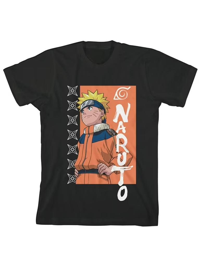 Naruto Youth Naruto Hot Blooded Style Tshirt Men with Anime Pattern Printed Short Sleeve Fashion High Quality Trendy Cotton Top