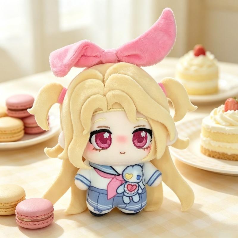 Eggy Party Dorothy 10cm Cotton Doll Keychain Game Character Plush Toy Soft Stuffed Pendant Lovely Collectible Gift for Game Fan Bag Hanging Home Decor