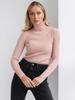 Women's Turtleneck Sweaters Long Sleeve Ribbed Mock Neck Sweater Spring Fall Slim-Fit Basic Layer Knit Pullover Lightweight Underwear Tops for Women