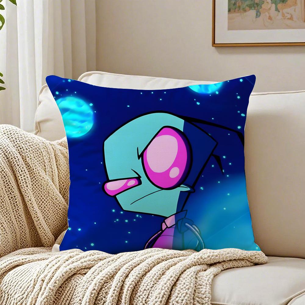 Animation Surreal IInvader ZZim Cushion Cover Pillowcase Antidustmite Living Room Sofa Decor Cushion Room