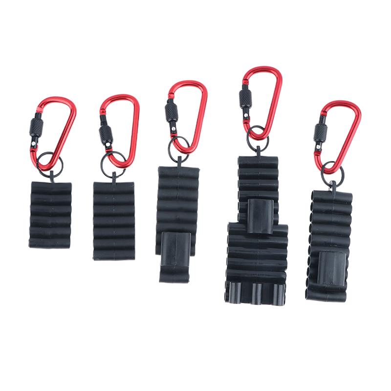 Pocket-sized Rubber Screwdriver Bit Holder with Carabiner; Multifunction Cross Driver Bit Organizer Sleeve
