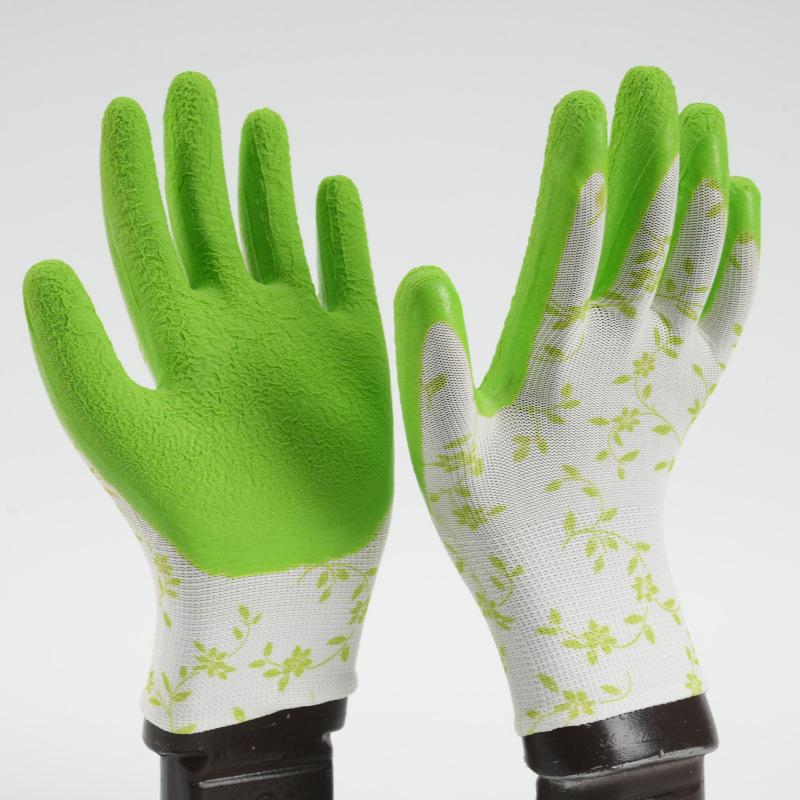 Garden Gloves One Size For Women Breathable Foam Latex Working Gloves, For Gardening Landscape Diy Rubber Gloves