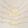 Personalized 18K Gold Stainless Steel Name Necklace with Custom Letter Pendant