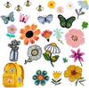 Butterfly Bee Embroidery Cloth Sticker Bag Beautifully Decorated Flower Cloth Sticker Beautiful Sunflower Embroidery Chapter Boy Ironing