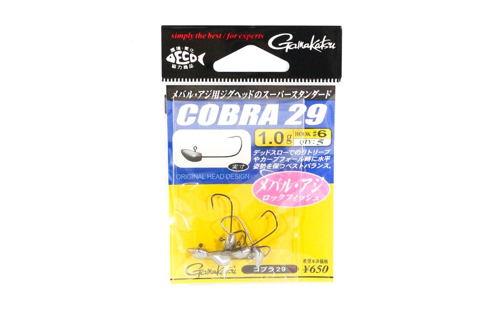 Akce Gamakatsu Jig Head Cobra 29 1 gramů Velikost 6, 5 v balení (0043)