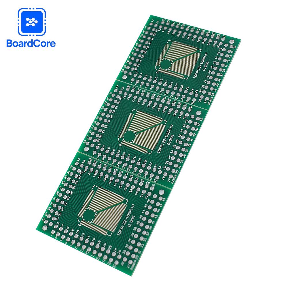 10/20pcs Adapter PCB Board SMD FQFP TQFP 32 44 64 80 100 LQFP SMD DIP Switch 0.5/0.8mm PCB Kit