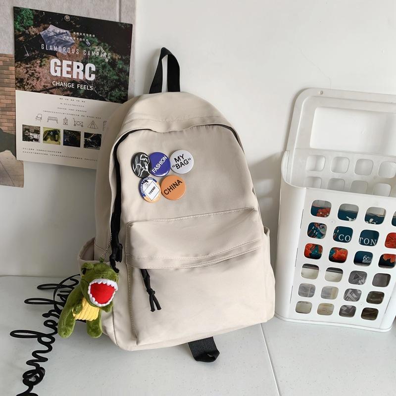 Schoolbag1011 Backpack Men's Simple Large Capacity Travel Backpack Leisure Japanese Junior High School High School Student School Bag
