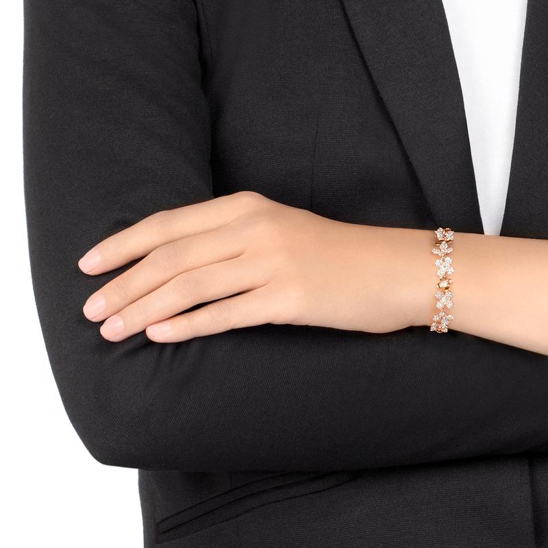 Swarovski Elderflower Flower Crystal Bracelet Women's Rose Gold 5253672