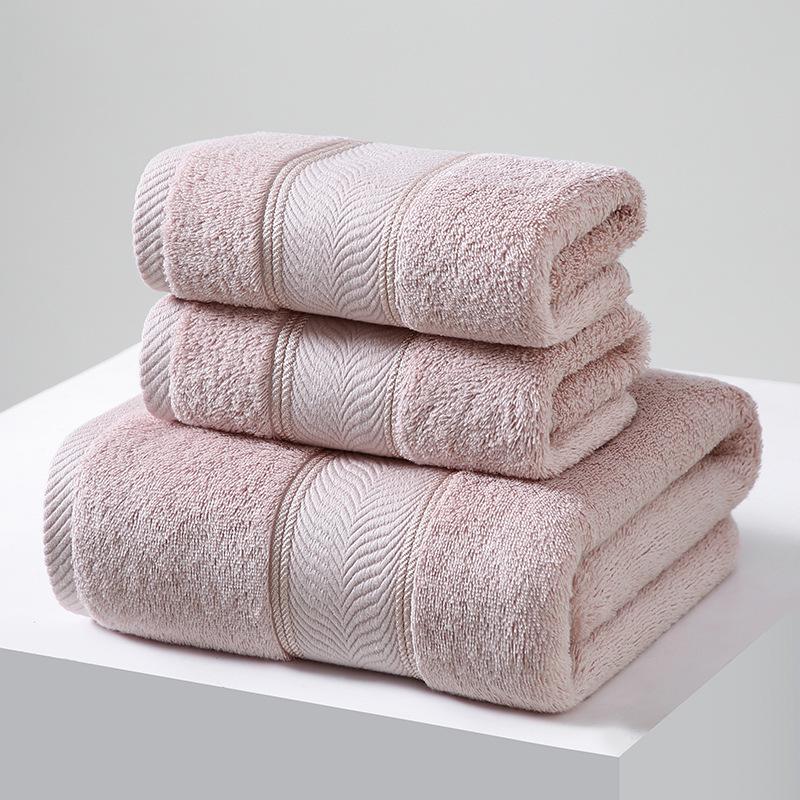 Premium All-Cotton Bath Towel: Thick, Soft, Absorbent, Antibacterial, Embroidered for Household and Hotel Use