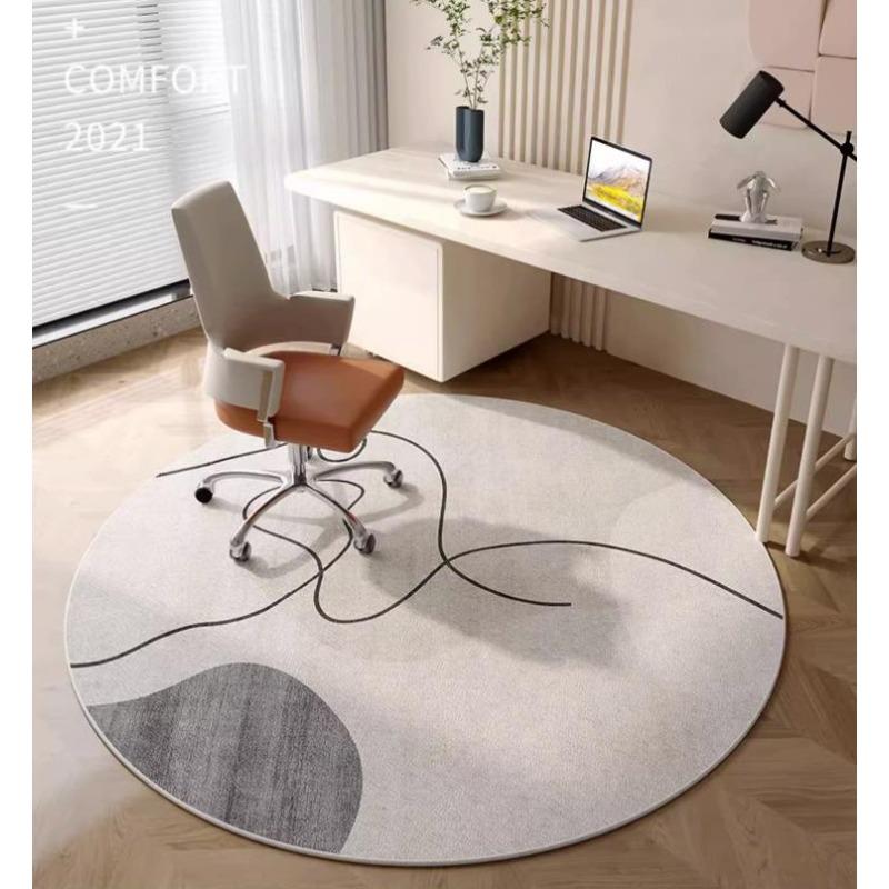 V Schlingenflor Teppich für Schlafzimmer, Computerstuhl, Wohnzimmer-Sofa, Arbeitszimmerstuhl, Bodenschutzmatte, Heimdekoration