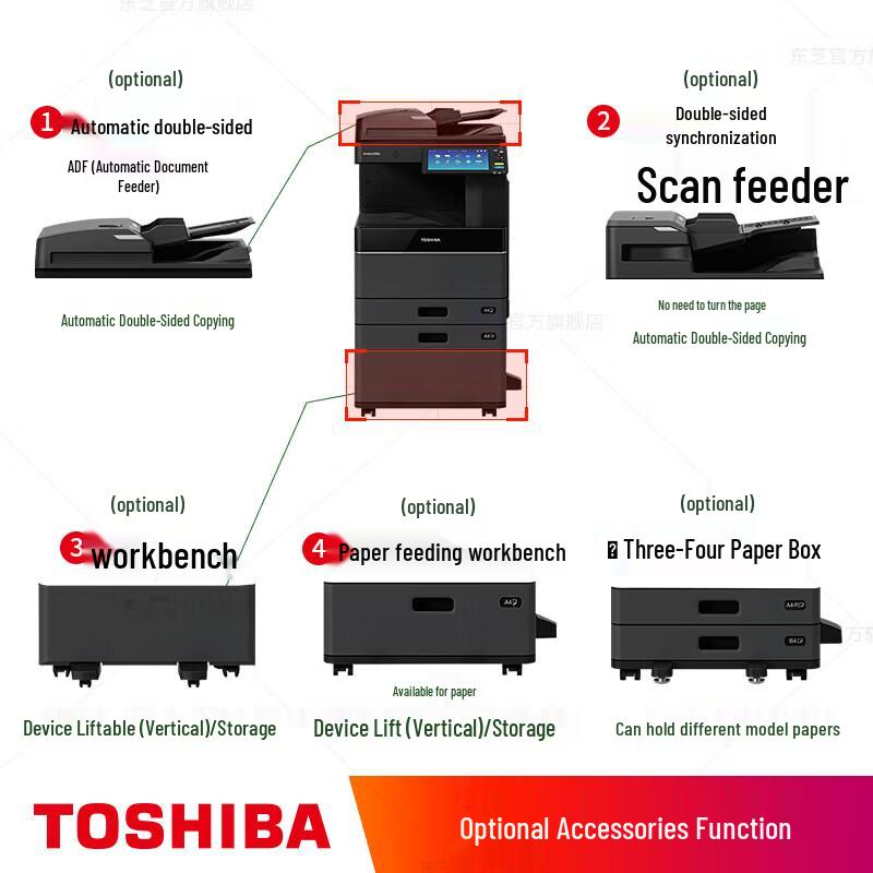 Toshiba A3 Color Laser Multi-Function Printer CN plug (adapter included)