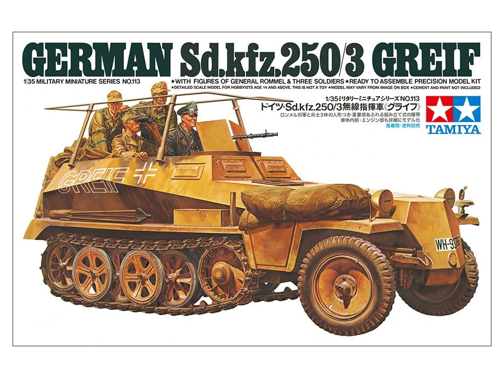 Tamiya Military Miniature Series 113 German Radio Command Vehicle Greif Plastic Model Kit 35113 1/35 No. Sd.Kfz.250/3