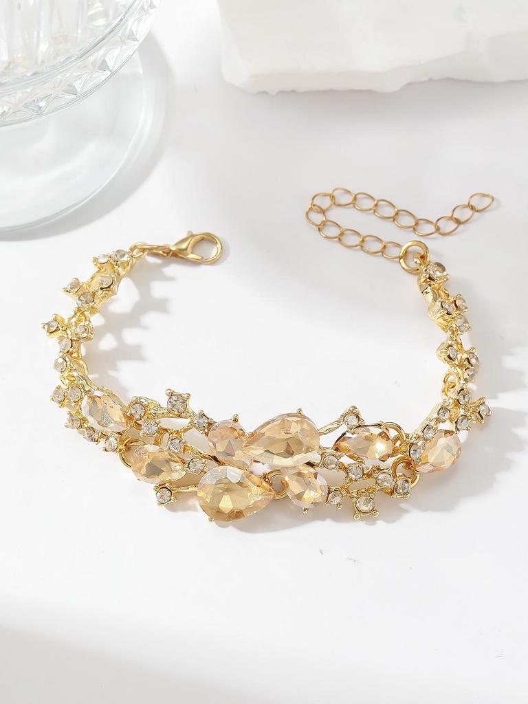 Hochwertiger europäischer Brautschmuck & Schmuckset: Halskette & Ohrringe für Hochzeit