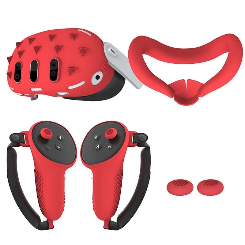 Essential 4pcs Accessories for VR Headset Protector Controller Grip Rocker Cap VR Facial Interfaces Controller Bracket