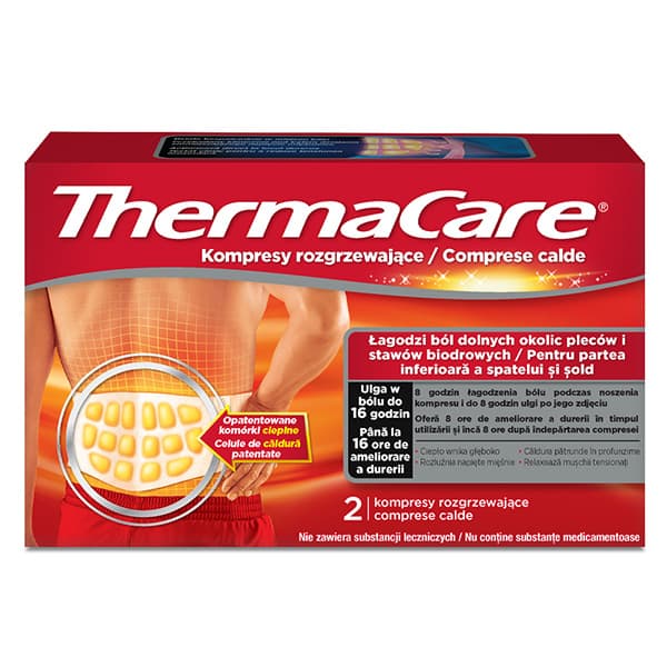 ThermaCare, Kompresy rozgrzewające na plecy i biodra, 2 sztuki