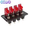 Auto Ignition Switch Panel Start Push Button LED Indicator for Racing Car Vehicles 12V 20A 4 Rocker Toggle Switch Panel