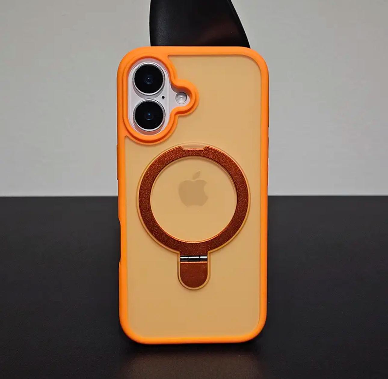 

Skin matte fulcrum, suitable for iPhone16promax mobile phone case holder, magnetic suction 16 Apple case advanced sense iPhone 11 PROMAX