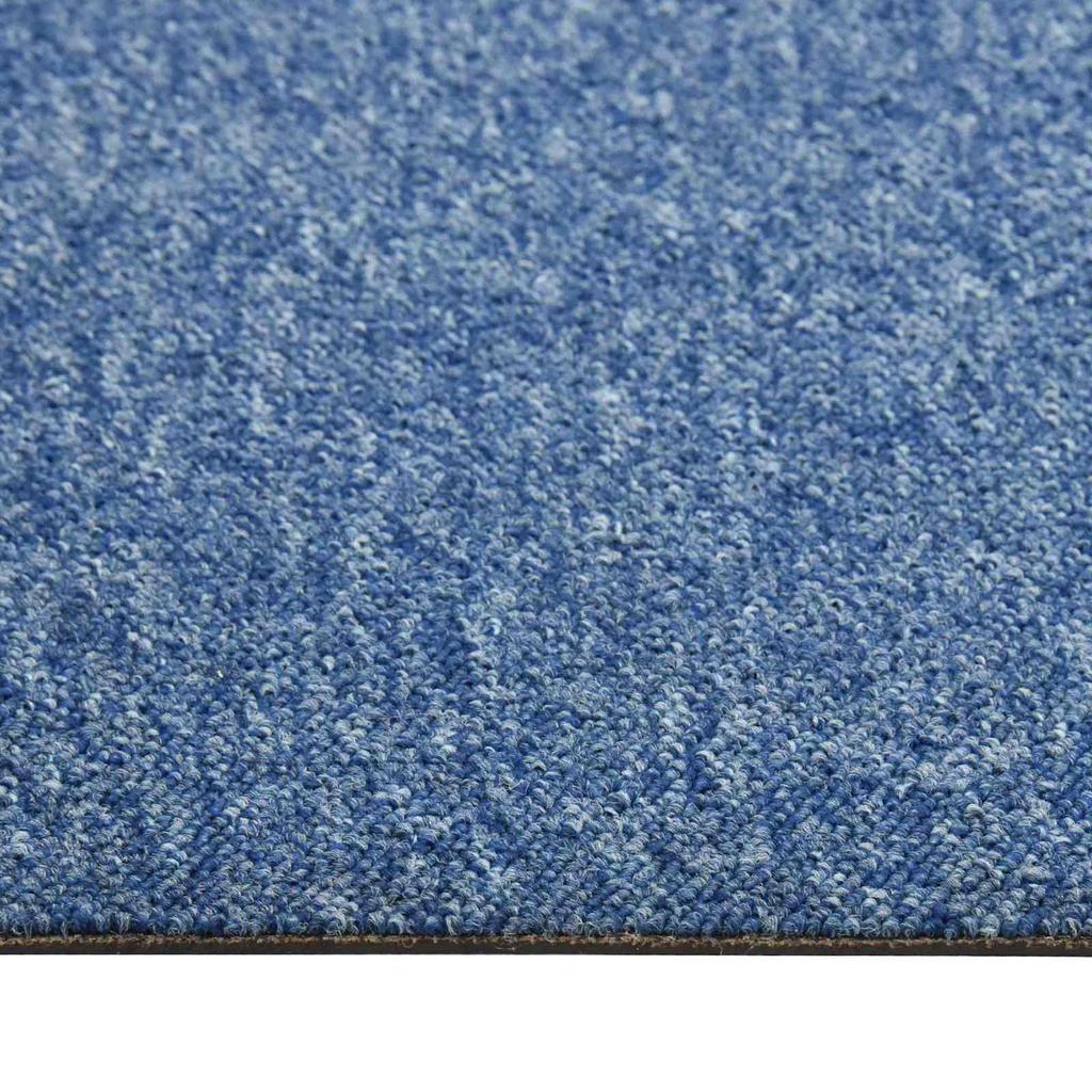 Carpet Tiles 20 pcs Blue 50 x 50 cm 100percent Polypropylene