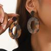 European & American Fashion Acrylic Oval Earrings - Cross-border Acetic Acid Board Jewelry