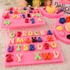 5-Piece Silicone Letter Number Mold Set, Heart Flower Chocolate Candy Clay Mold for Fudge Cake Decor