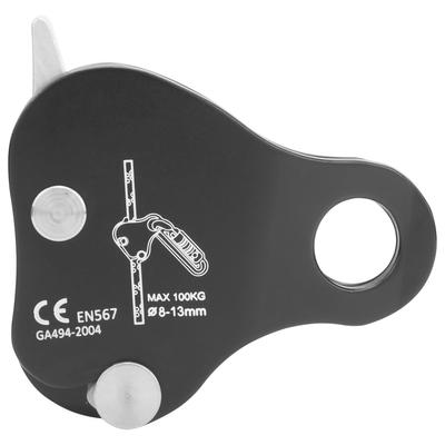 CAMNAL Venkovní horolezecké lano s madlem a zarážkou, slaňovací zařízení, samobrzdící svorka, černá