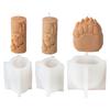 Candle Silicone Molds Candle Crafting Molds Bear Theme Silicone Texture Ornament Moulds Gift for Craft Enthusiasts