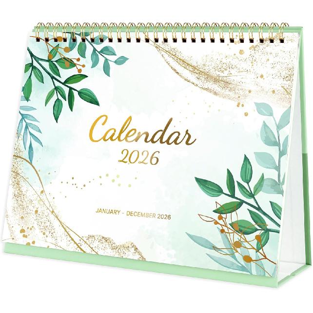 2026 Desk Calendar, Jan. 2026 to Dec. 2026, Standing Flip Desktop Calendar 2026, 10  x 8.3 , Small Desk Calendar with Thick Paper, 2026 Calendars